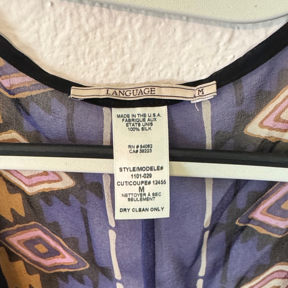 Language Multicolor Sheer Kimono Blouse - Picture 2 of 2